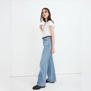 Madewell Baggy Flare Jeans Size 25 Cantwell Wash NWT Denim Lightweight Drapey